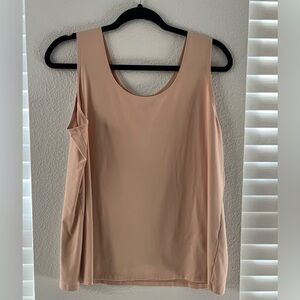 Chicos Size 3 base slimming tank top tan under shirt comfort soft